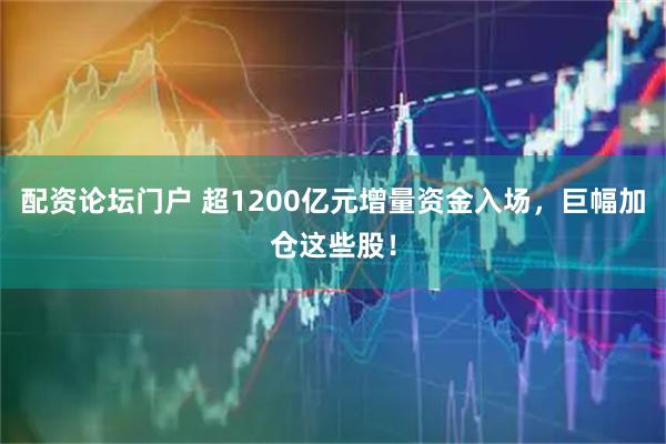 配资论坛门户 超1200亿元增量资金入场，巨幅加仓这些股！